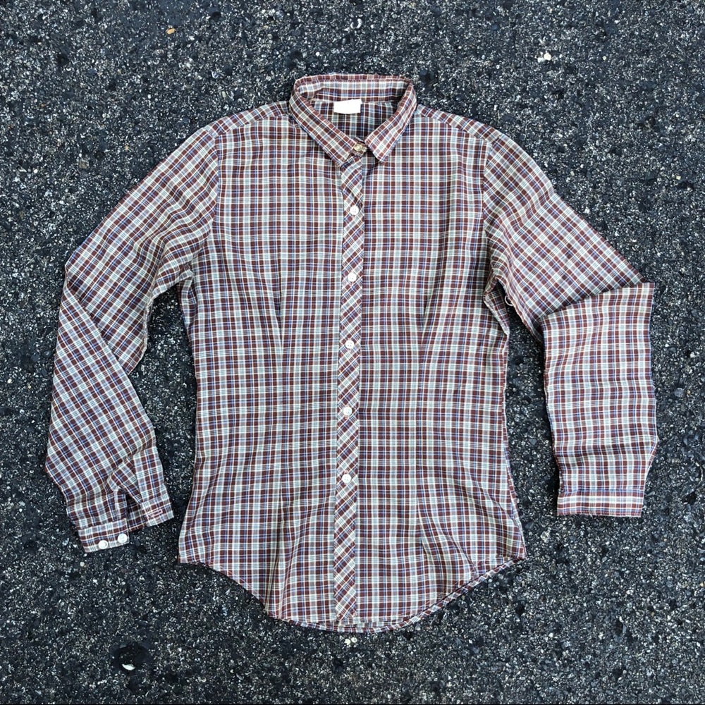 Western Style Vintage Plaid Prairie Blouse